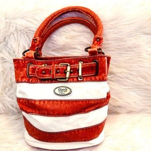 D & L Vogue Boho Handbag White & Brown